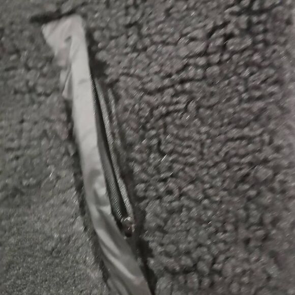 NWOT Athleta Cozy Sherpa Snap Sweatshirt Black Size Small 466888 - Picture 7 of 8